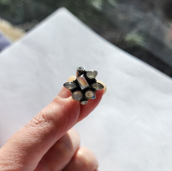 Silver Moonstone Ring - Picture 2 of 6
